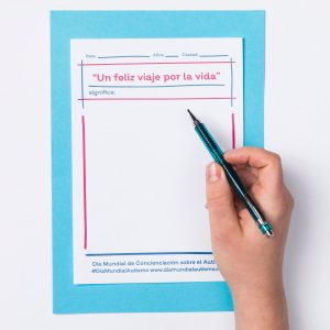 Hoja para dibujar o pintar "Un feliz viaje por la vida"