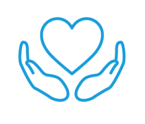 Icono de unas manos sujetando un corazón